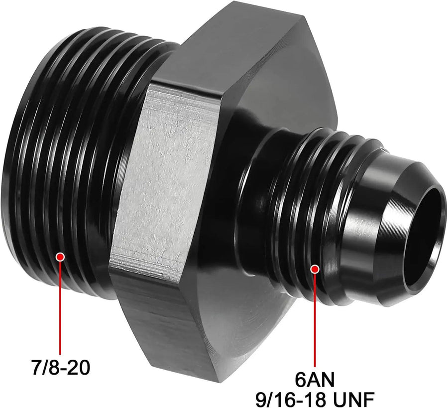 EVIL ENERGY 6AN Male Flare to Male Carb Carburetor Fuel Inlet Fitting ...
