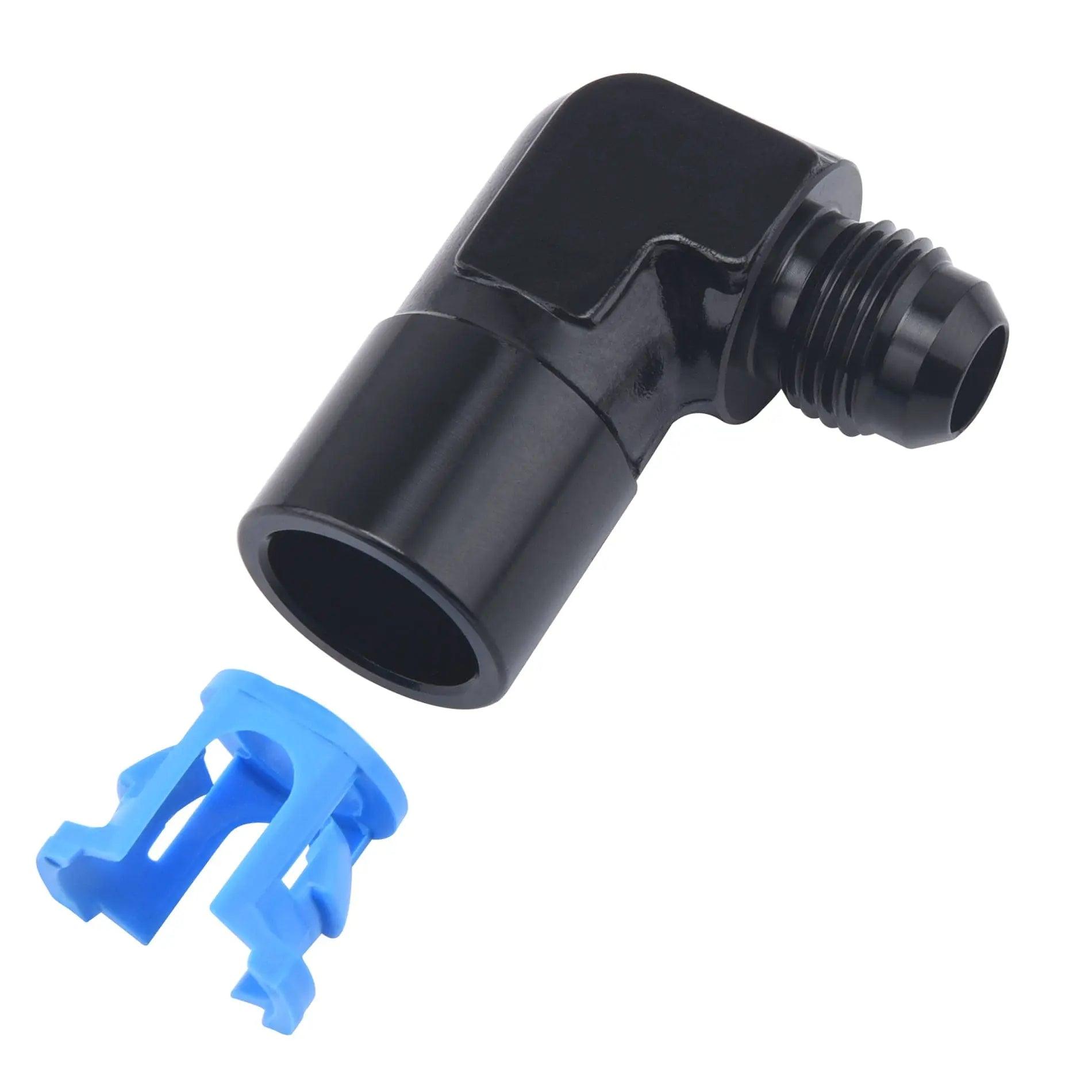 Evilenergy EVIL ENERGY 6AN Male to 3/8" or 5/16" SAE Quick-Disconnect Female 90 Degree Push-On EFI Fitting