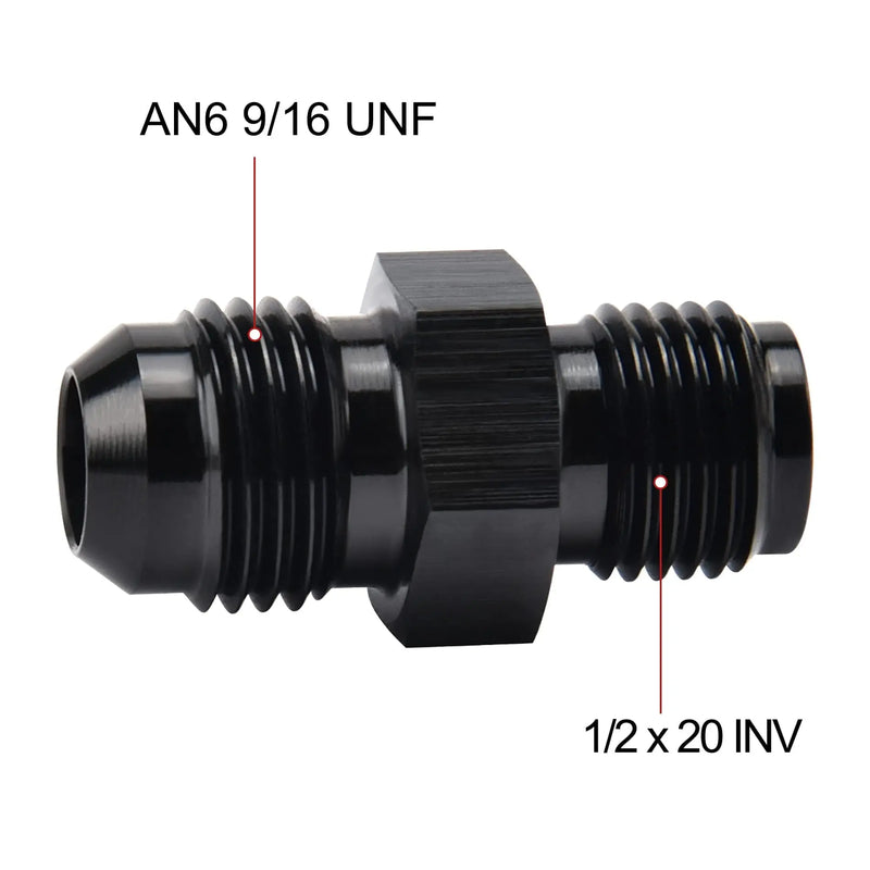 Evilenergy EVIL ENERGY 6AN Male to Inverted Flare Thread Fitting Adapter Straight