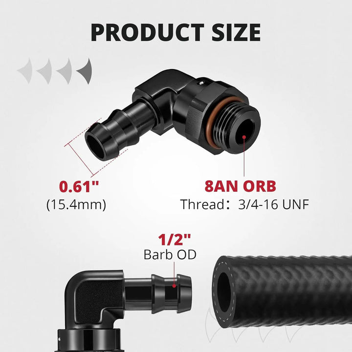 [8AN to 1/2 inch]