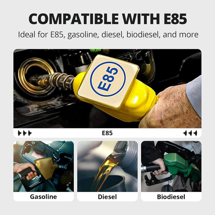 EVILENERGY EVIL ENERGY 6AN PTFE Fuel Line Kit, AN6 Nylon Braided PTFE Fuel Hose Kit 20FT with Adjustion Wrench, E85 Compatible Line Hose 5/16" ID Black