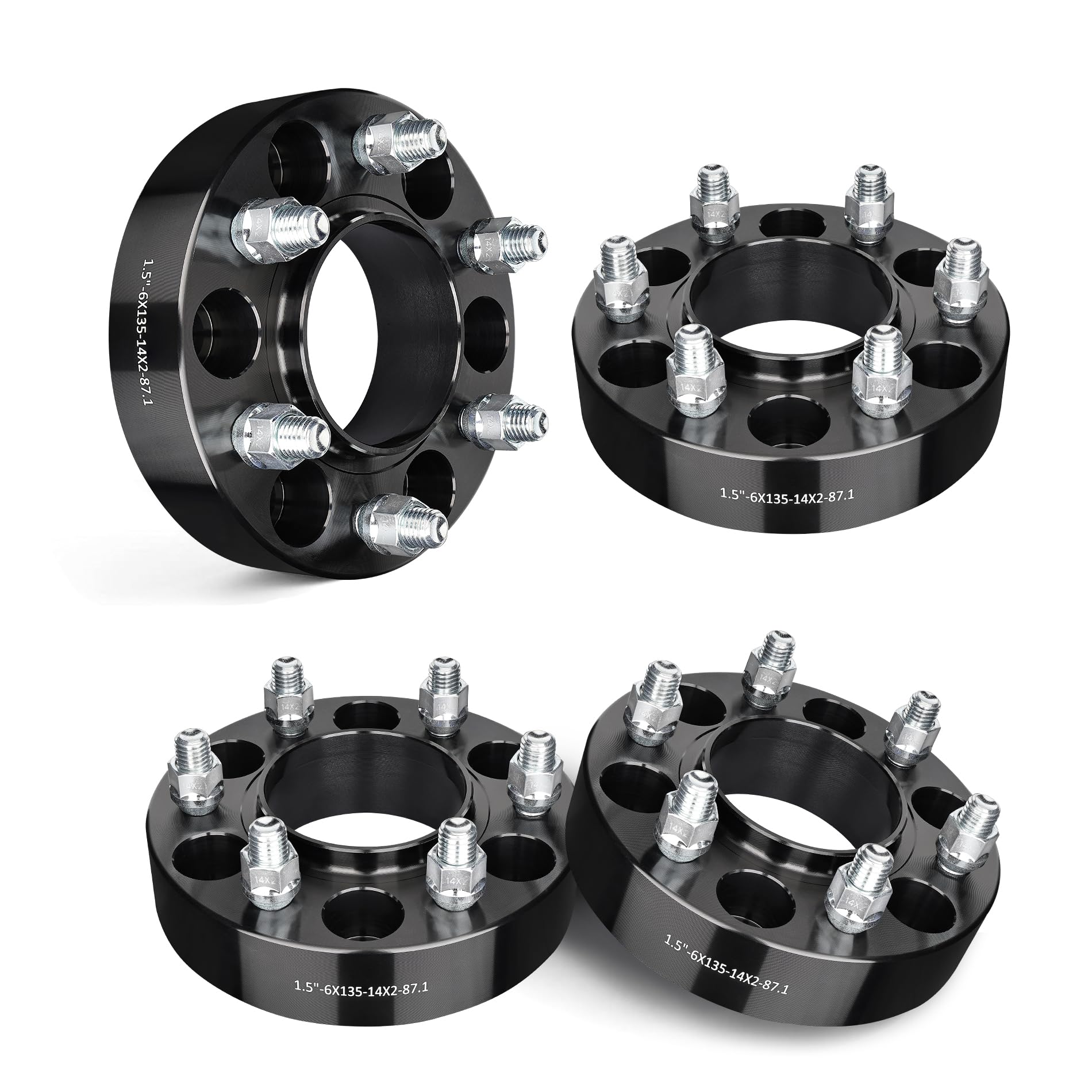 EVIL ENERGY Hubcentric Wheel Spacers 6X135 for Ford F150 2004-2014 – 4PCS (1.5/2 Inch） - EVILENERGY