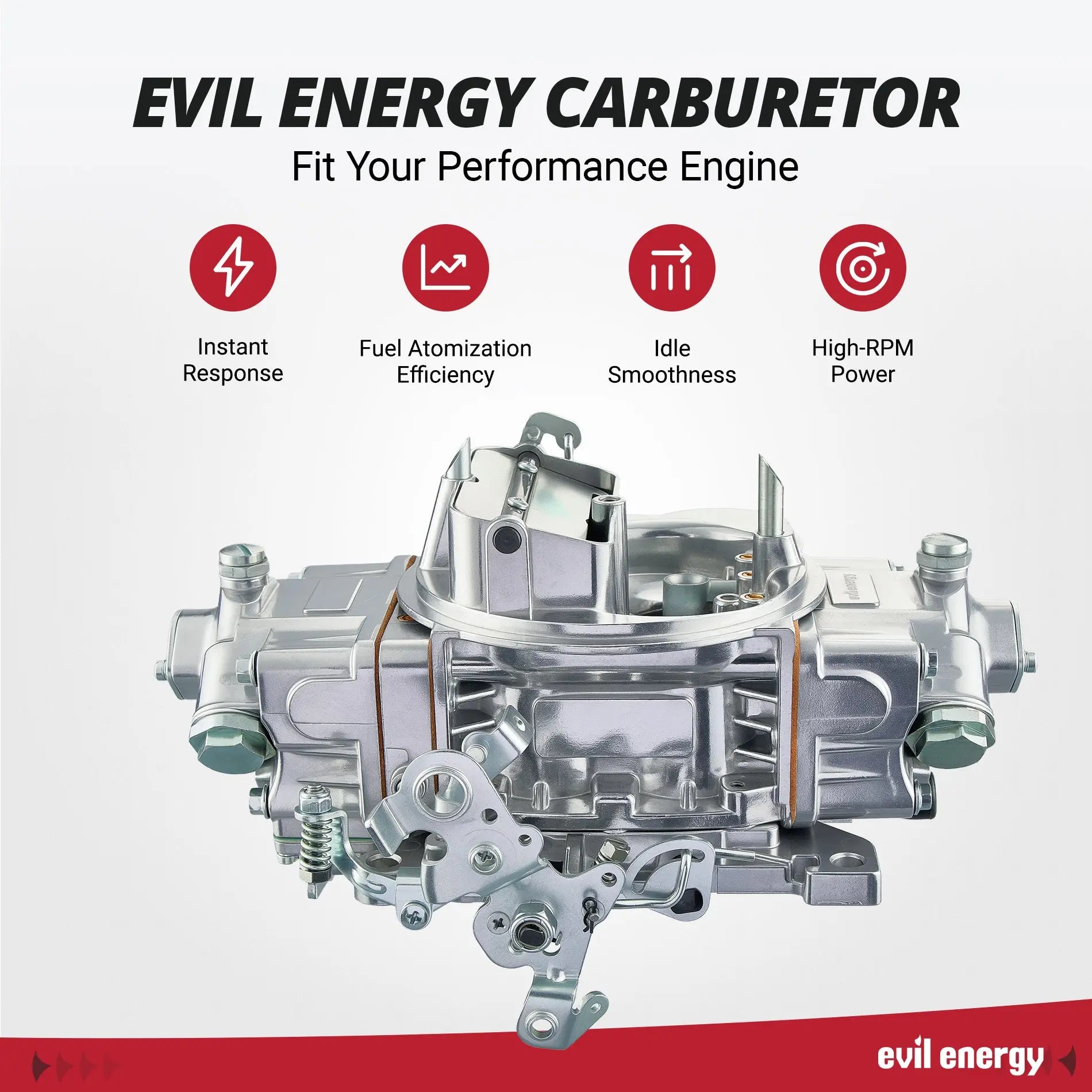 EVIL ENERGY EVIL ENERGY 750 CFM 0-80508S Square bore Performance Carburetor