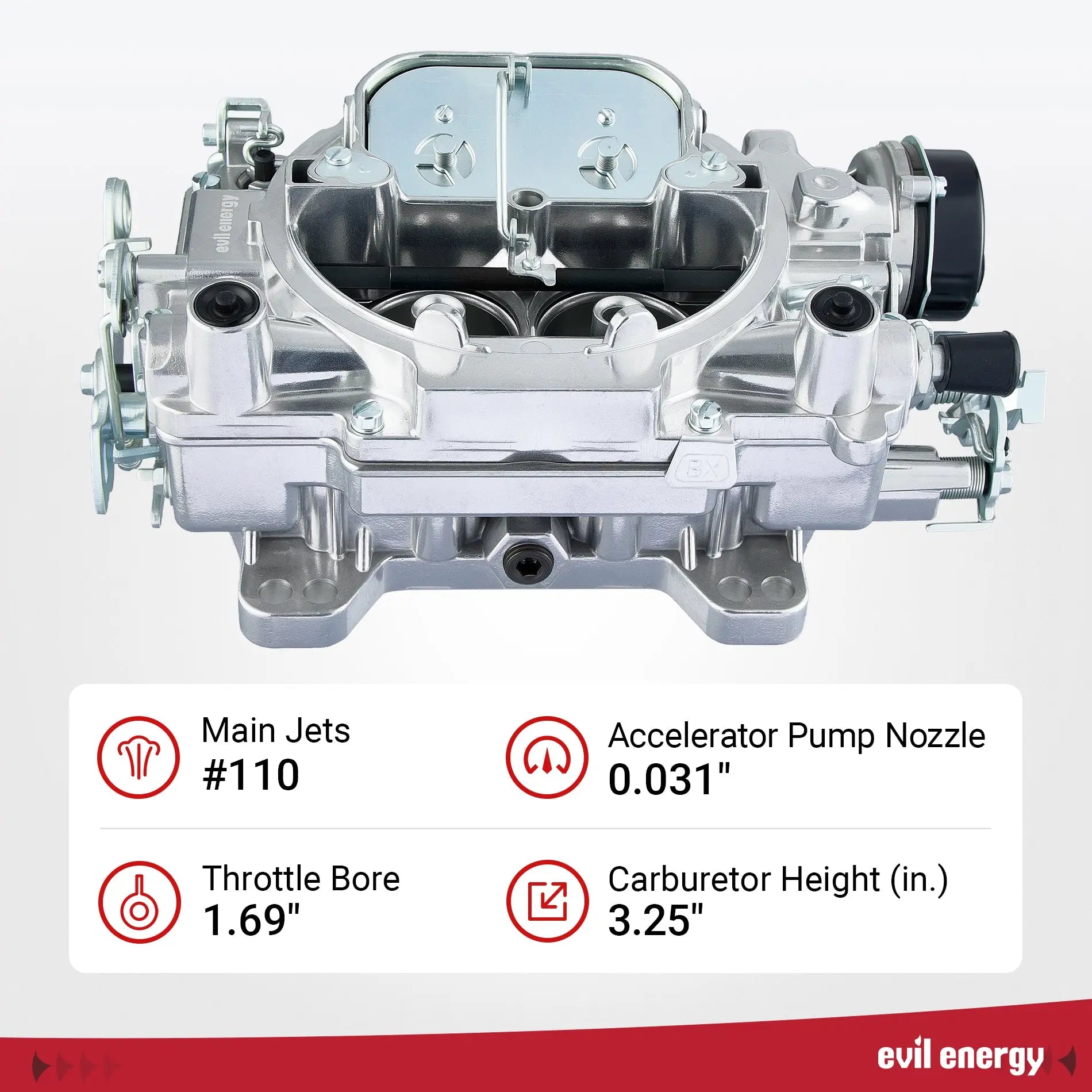EVIL ENERGY EVIL ENERGY 750 CFM 1411 Square bore Performance Carburetor