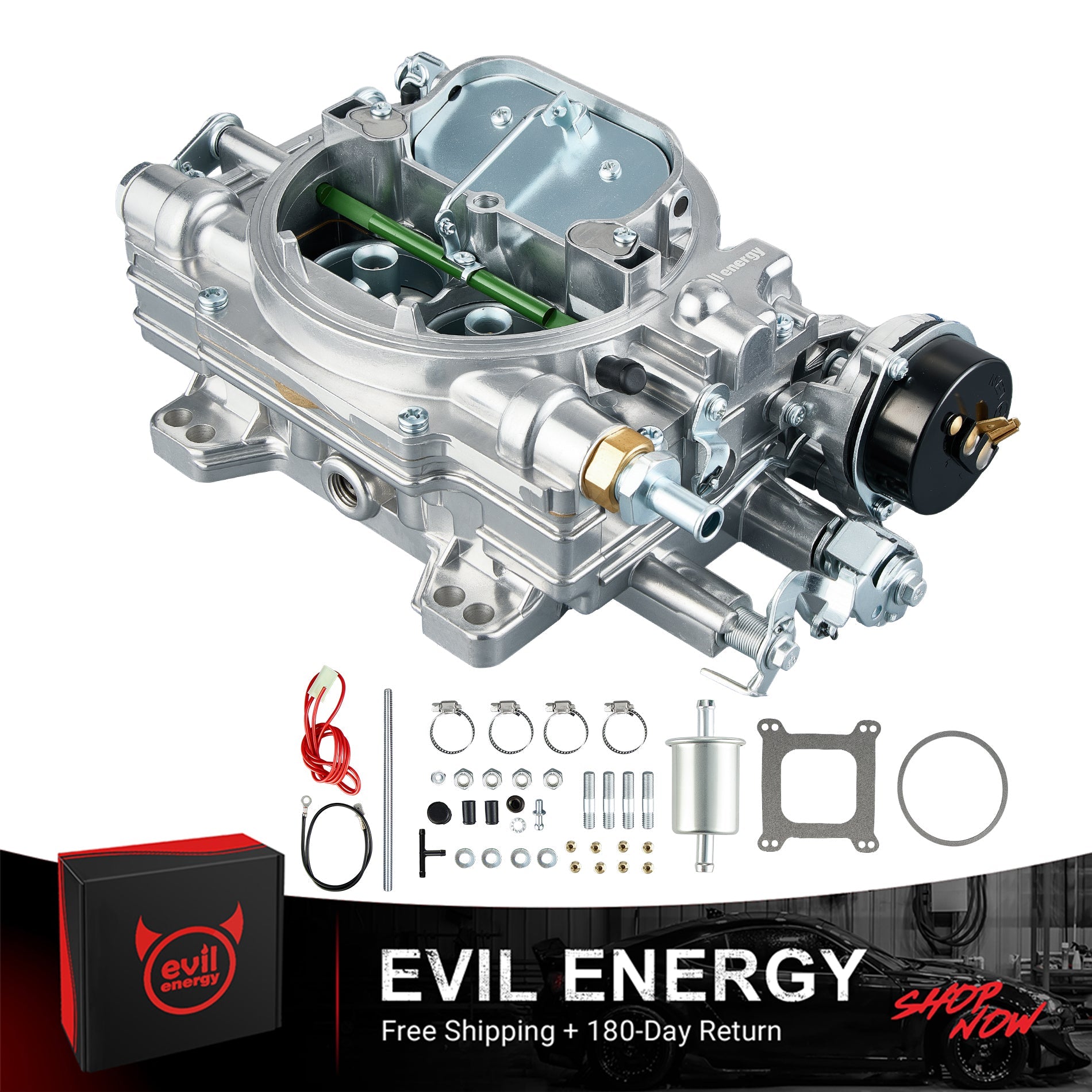 EVIL ENERGY Marine 750 CFM 4 - Barrel Carburetor with complete accessories, durable design for marine engines