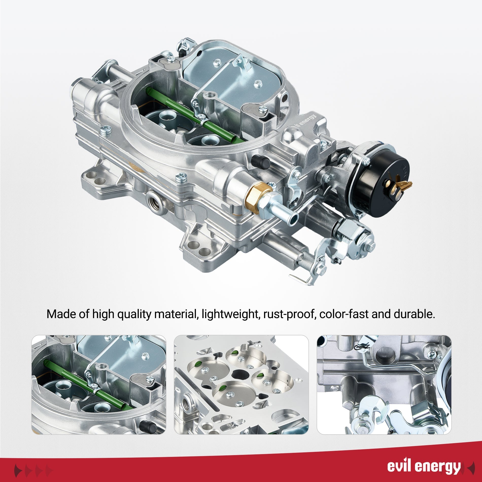EVIL ENERGY Marine 750 CFM 4 - Barrel Carburetor quality build, lightweight, rust - proof for marine durability