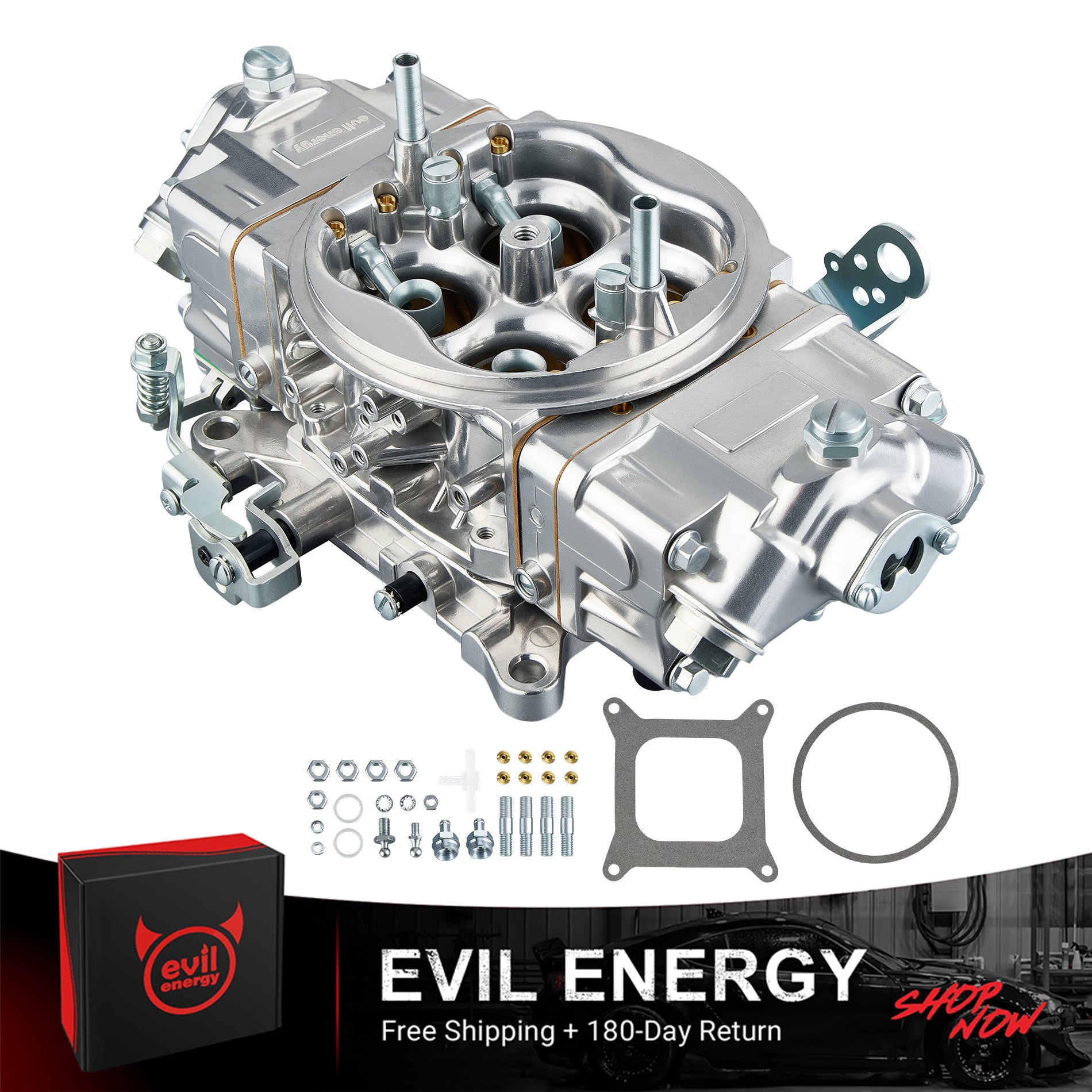 EVIL ENERGY 850 CFM 4 - Barrel Carburetor with accessories, free shipping, 180-day return