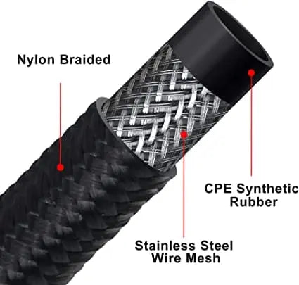 evilenergy EVIL ENERGY 8AN CPE Fuel Line Nylon Braided Fuel Hose 10FT/20FT