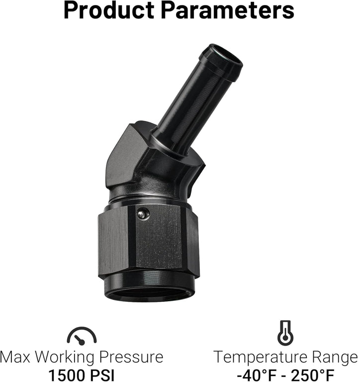 [8AN to 3/8 Inch,45 Degree]