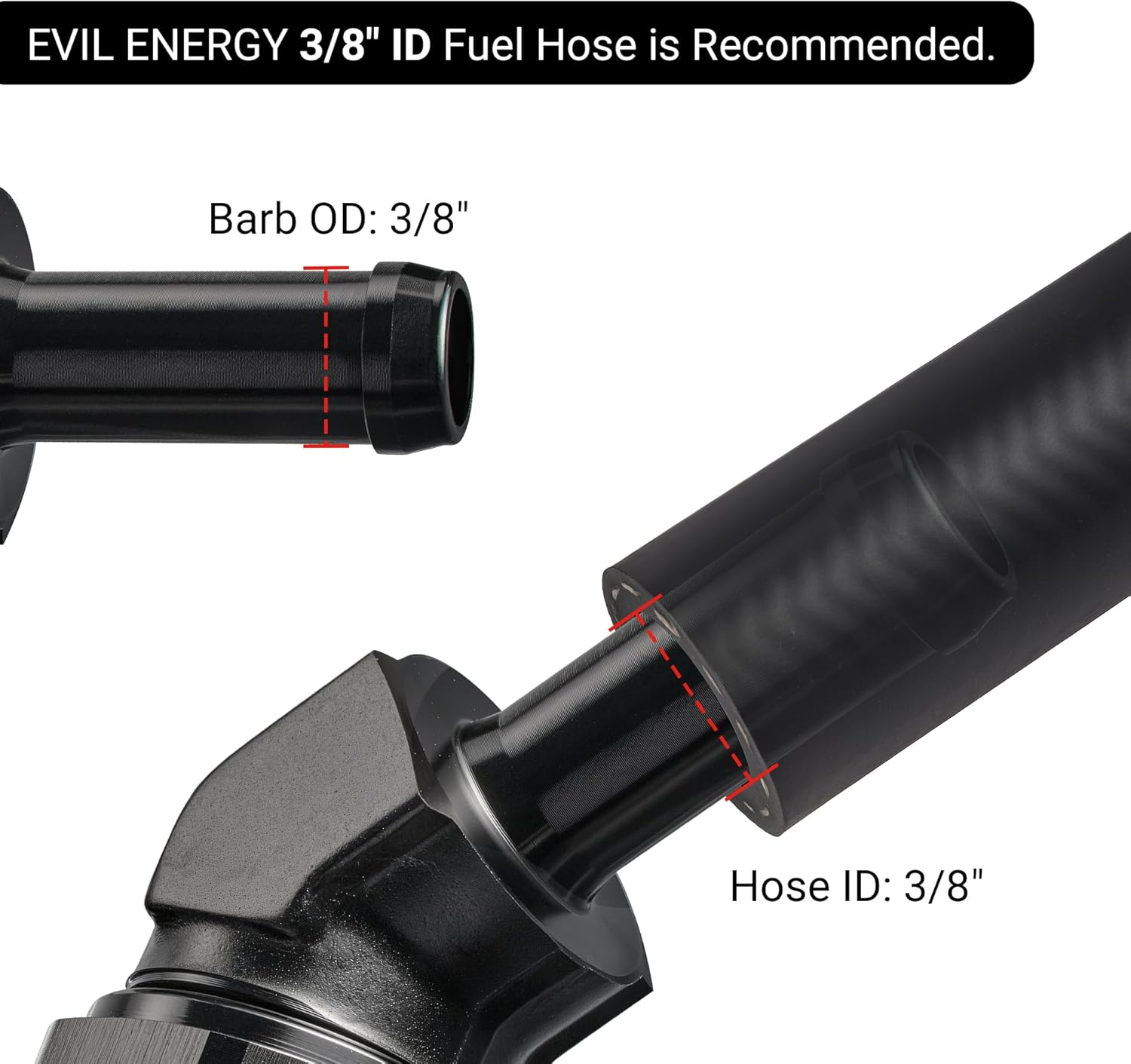 [8AN to 3/8 Inch,45 Degree]