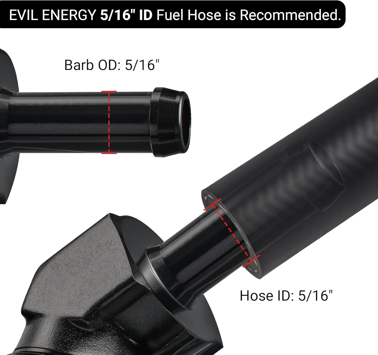 [8AN to 5/16 Inch,45 Degree]