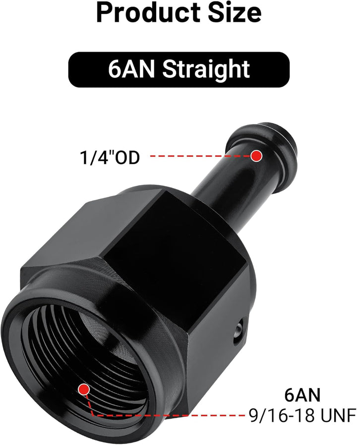 [6AN to 1/4 Inch,Straight]