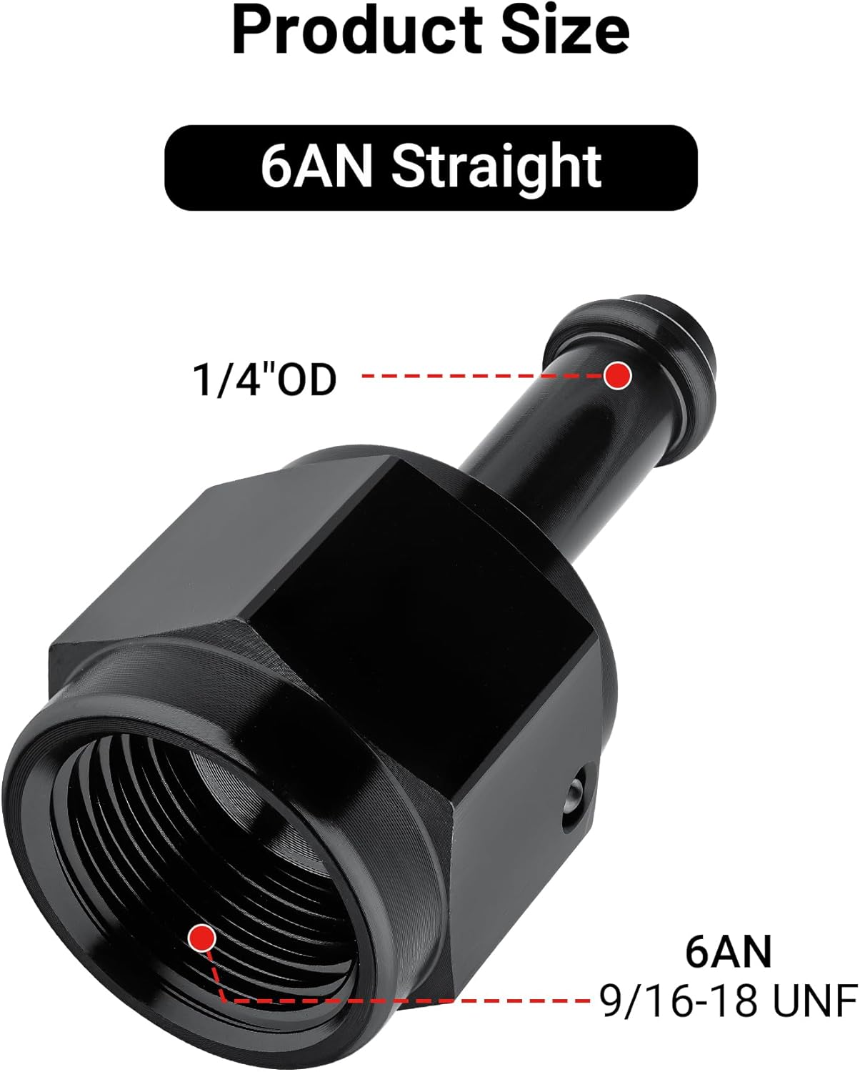 [6AN to 1/4 Inch,Straight]