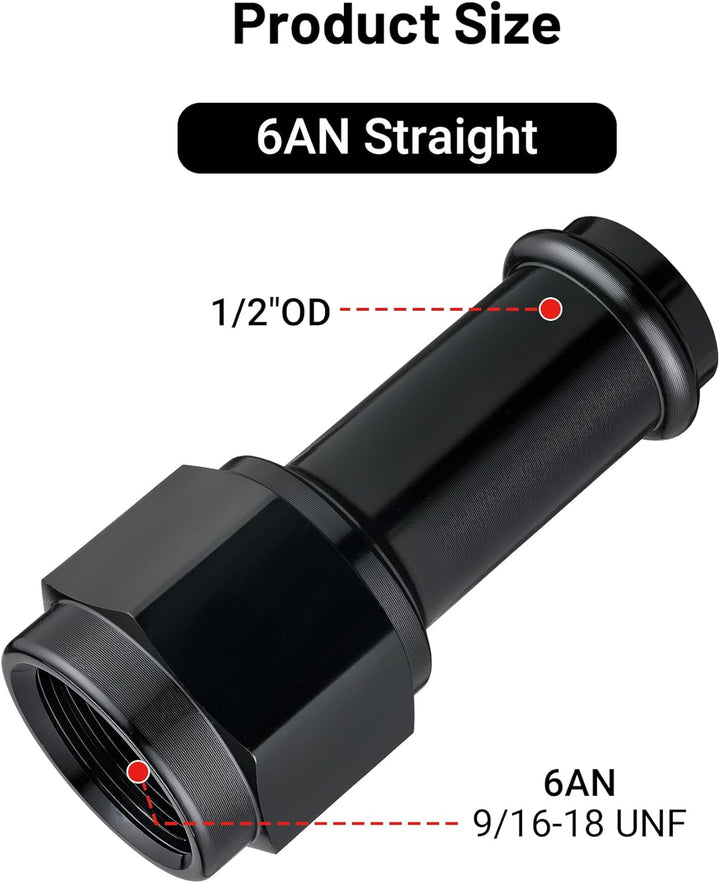 [6AN to 1/2 Inch,Straight]