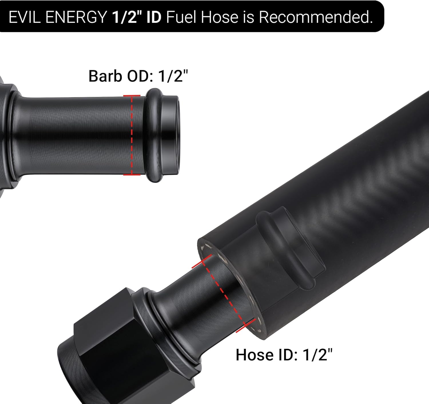 [6AN to 1/2 Inch,Straight]