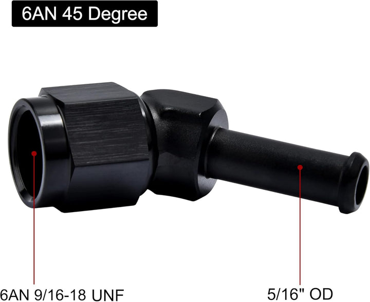 [6AN to 5/16 Inch,45 Degree]
