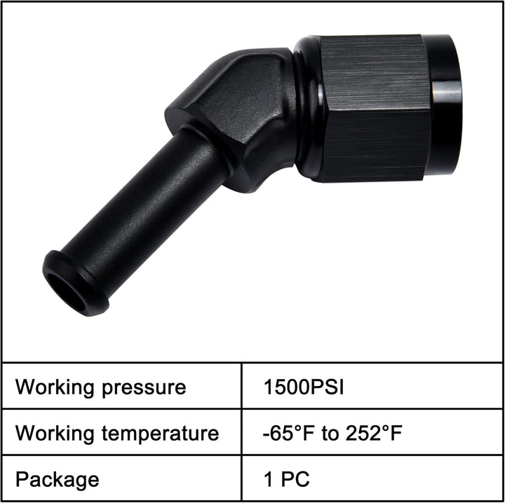 [6AN to 5/16 Inch,45 Degree]