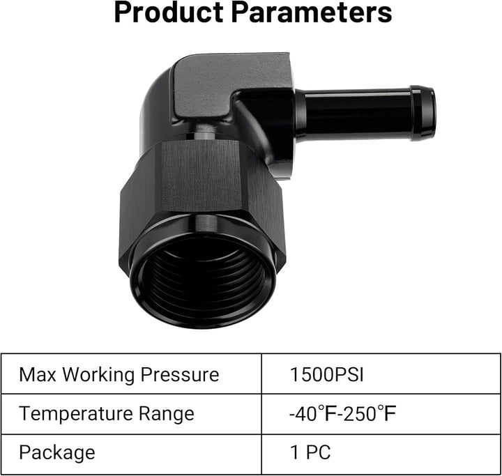 [10AN to 3/8 Inch,90 Degree]