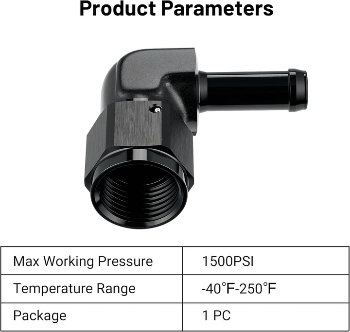 [8AN to 3/8 Inch,90 Degree]