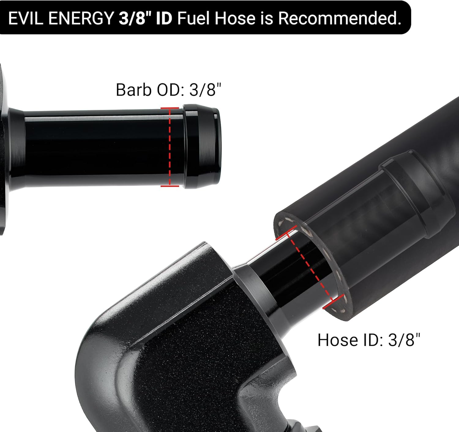 [8AN to 3/8 Inch,90 Degree]