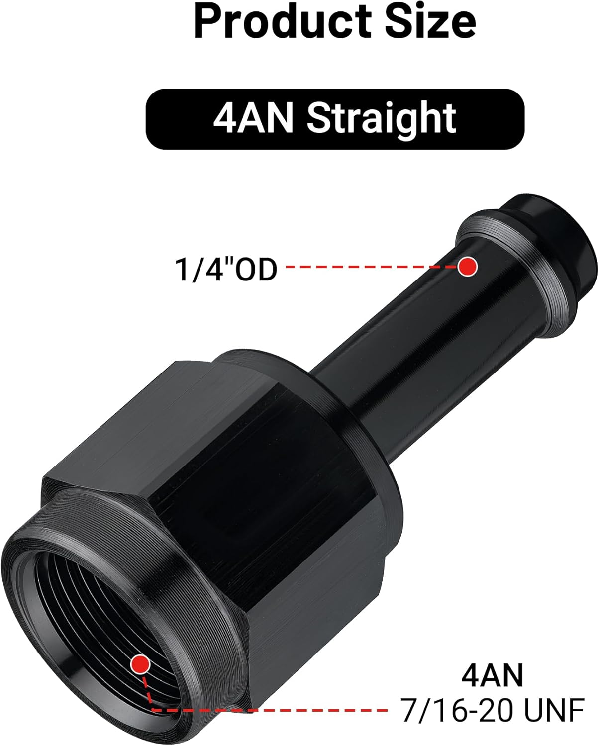 [4AN to 1/4 Inch,Straight]