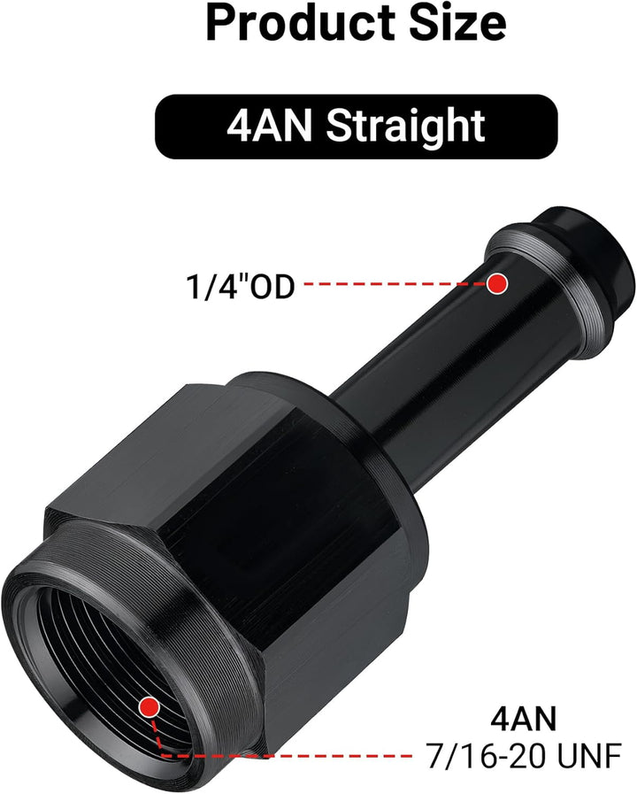 [4AN to 1/4 Inch,Straight]