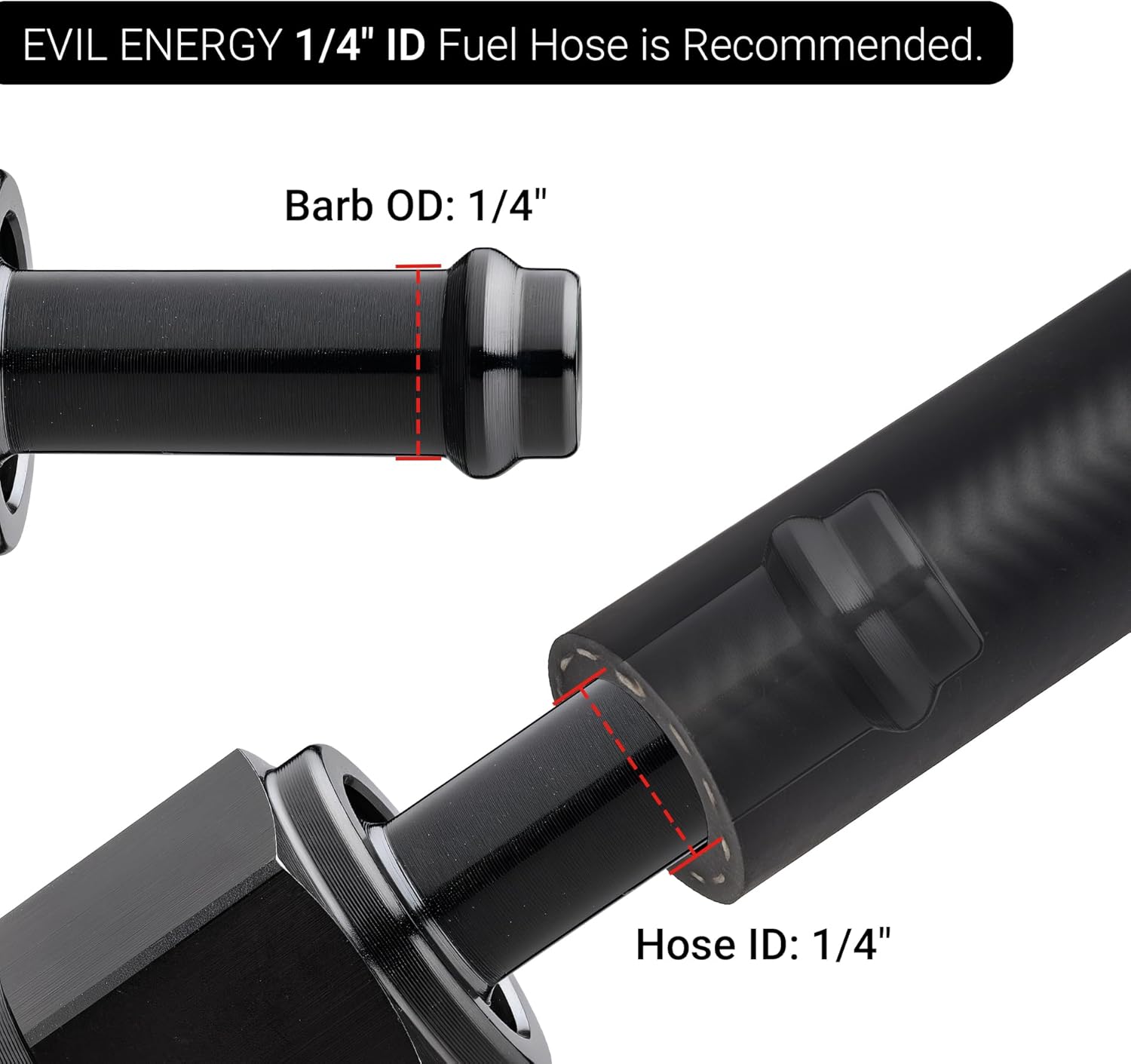 [4AN to 1/4 Inch,Straight]