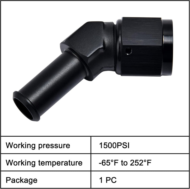 [8AN to 1/2 Inch,45 Degree]