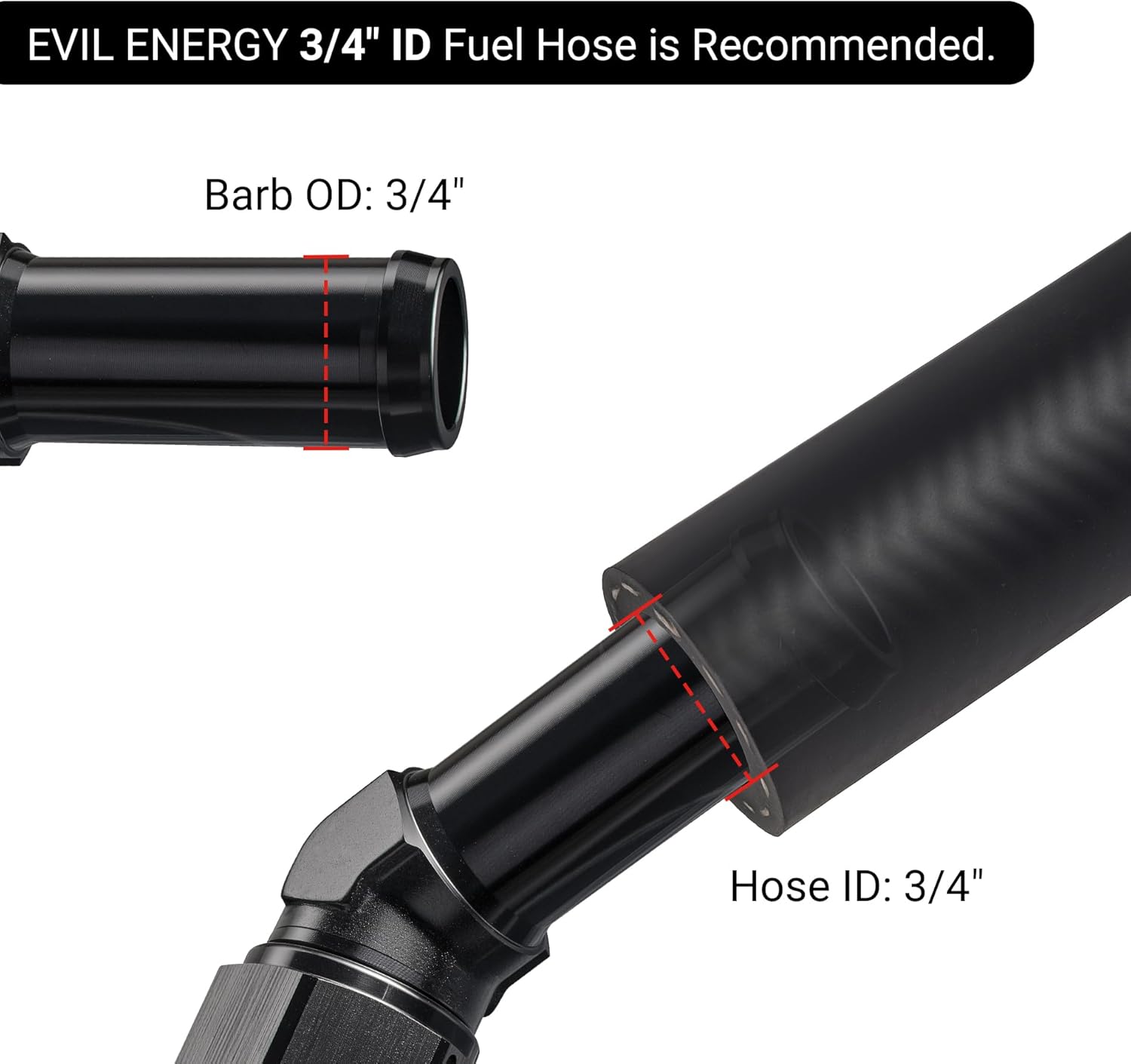 [10AN to 3/4 Inch,45 Degree]