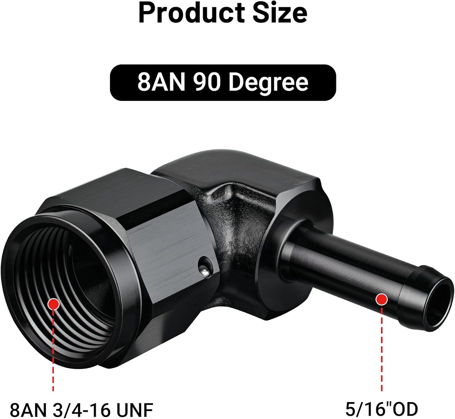 [8AN to 5/16 Inch,90 Degree]