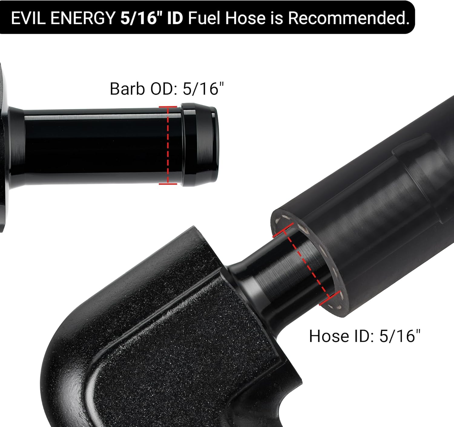 [8AN to 5/16 Inch,90 Degree]