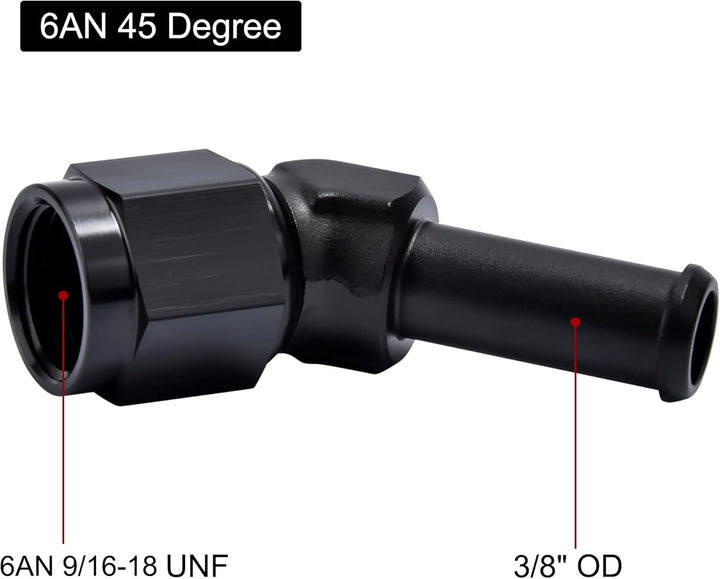 [6AN to 3/8 Inch,45 Degree]