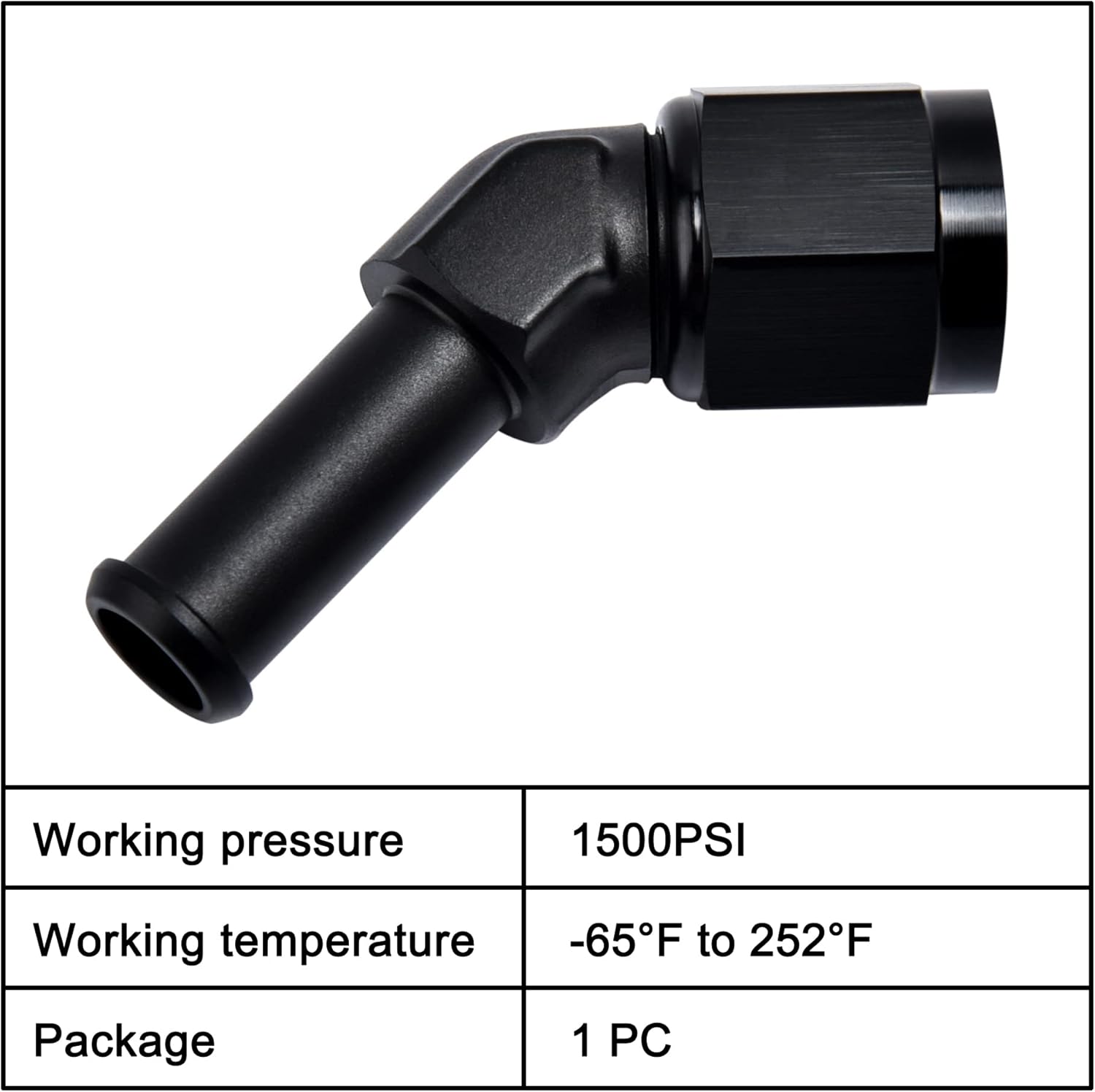 [6AN to 3/8 Inch,45 Degree]