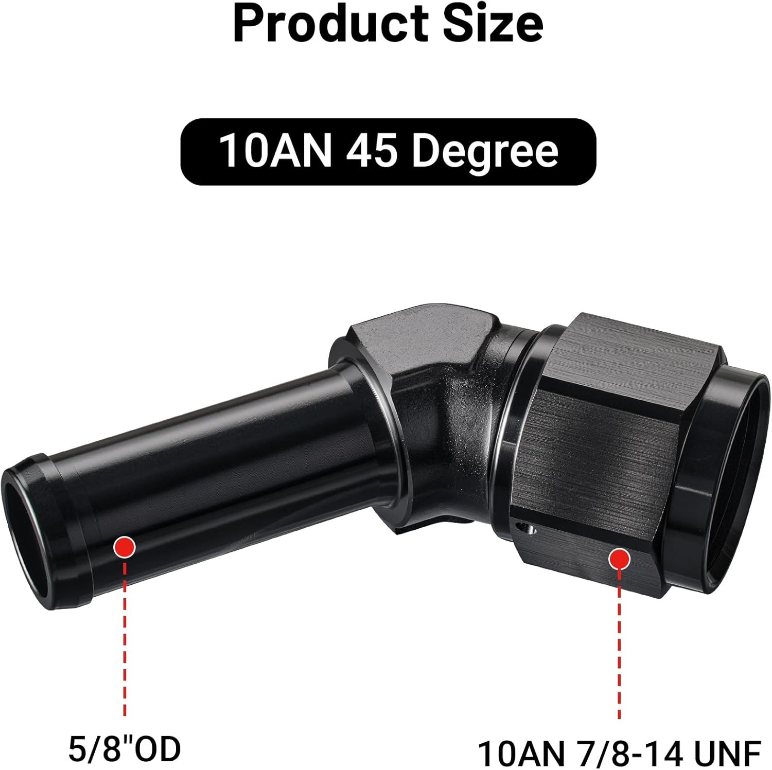 [10AN to 5/8 Inch,45 Degree]