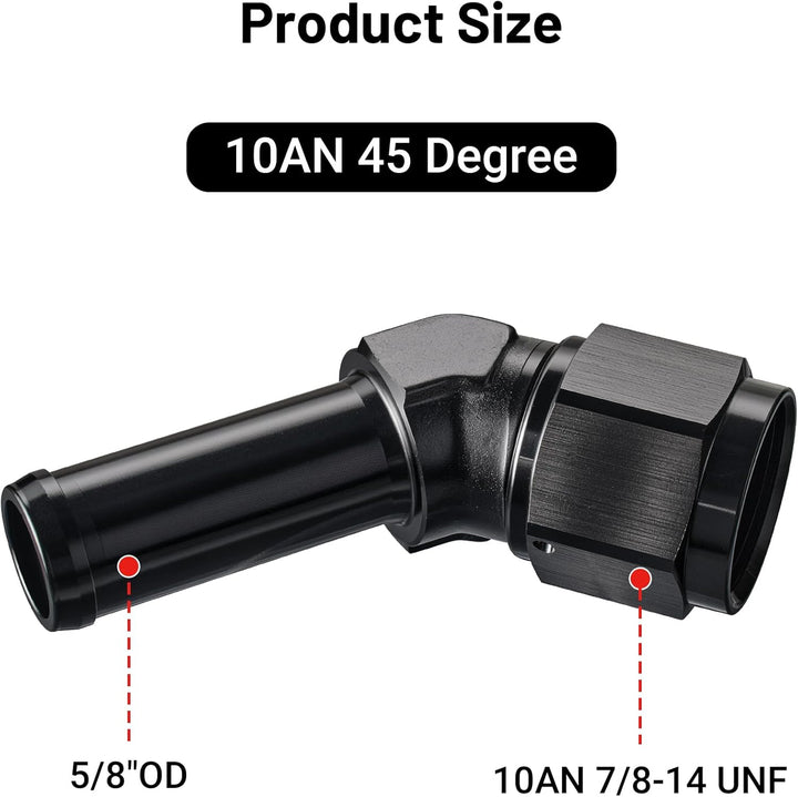 [10AN to 5/8 Inch,45 Degree]