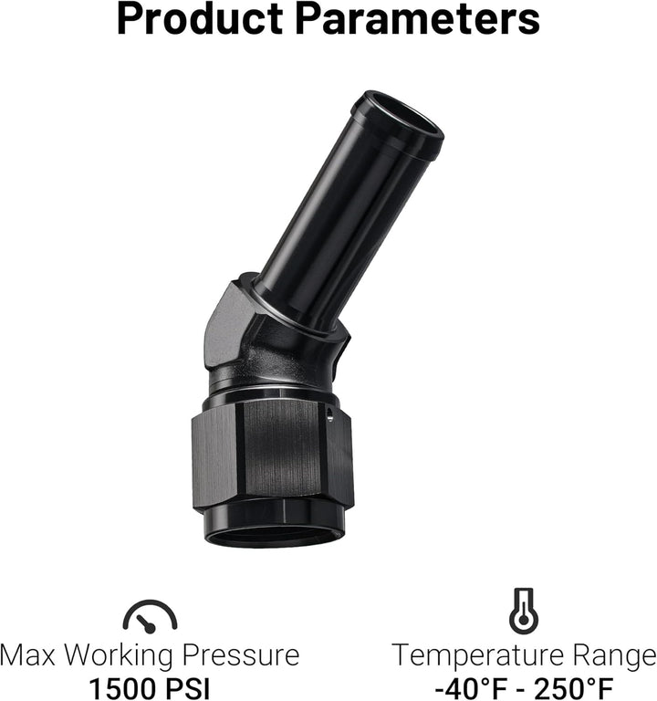 [10AN to 5/8 Inch,45 Degree]