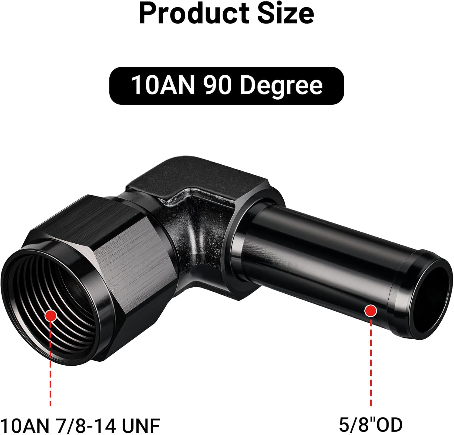 [10AN to 5/8 Inch,90 Degree]