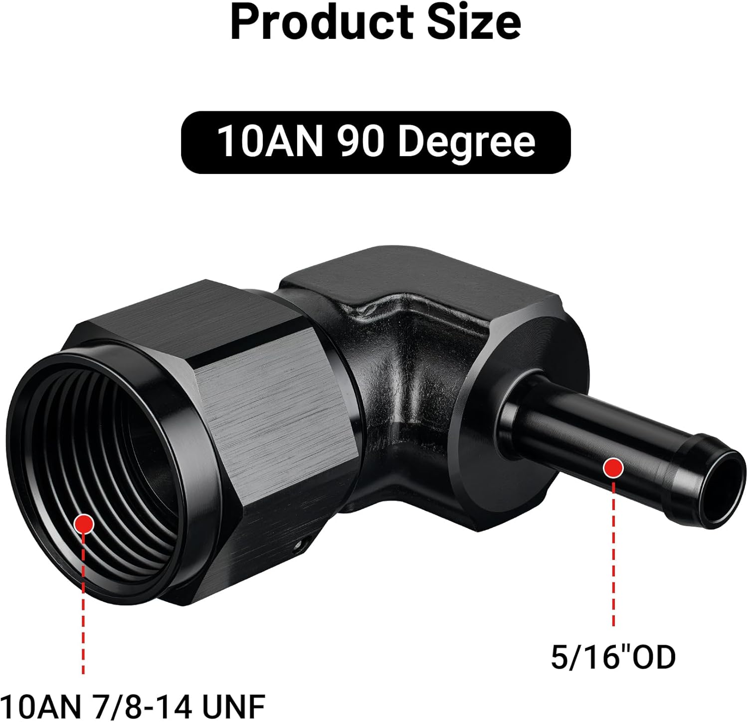 [10AN to 5/16 Inch,90 Degree]