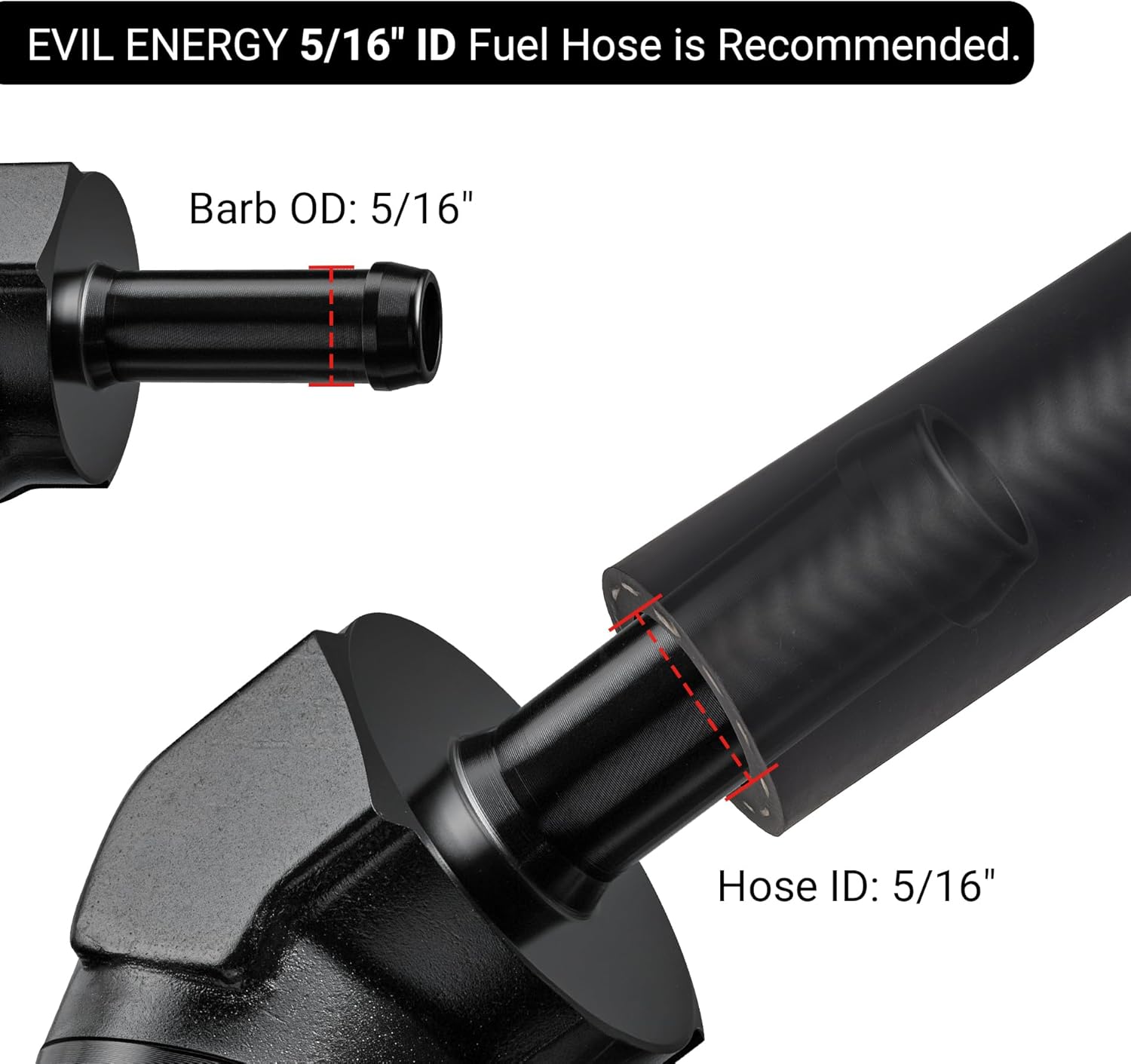 [10AN to 5/16 Inch,45 Degree]