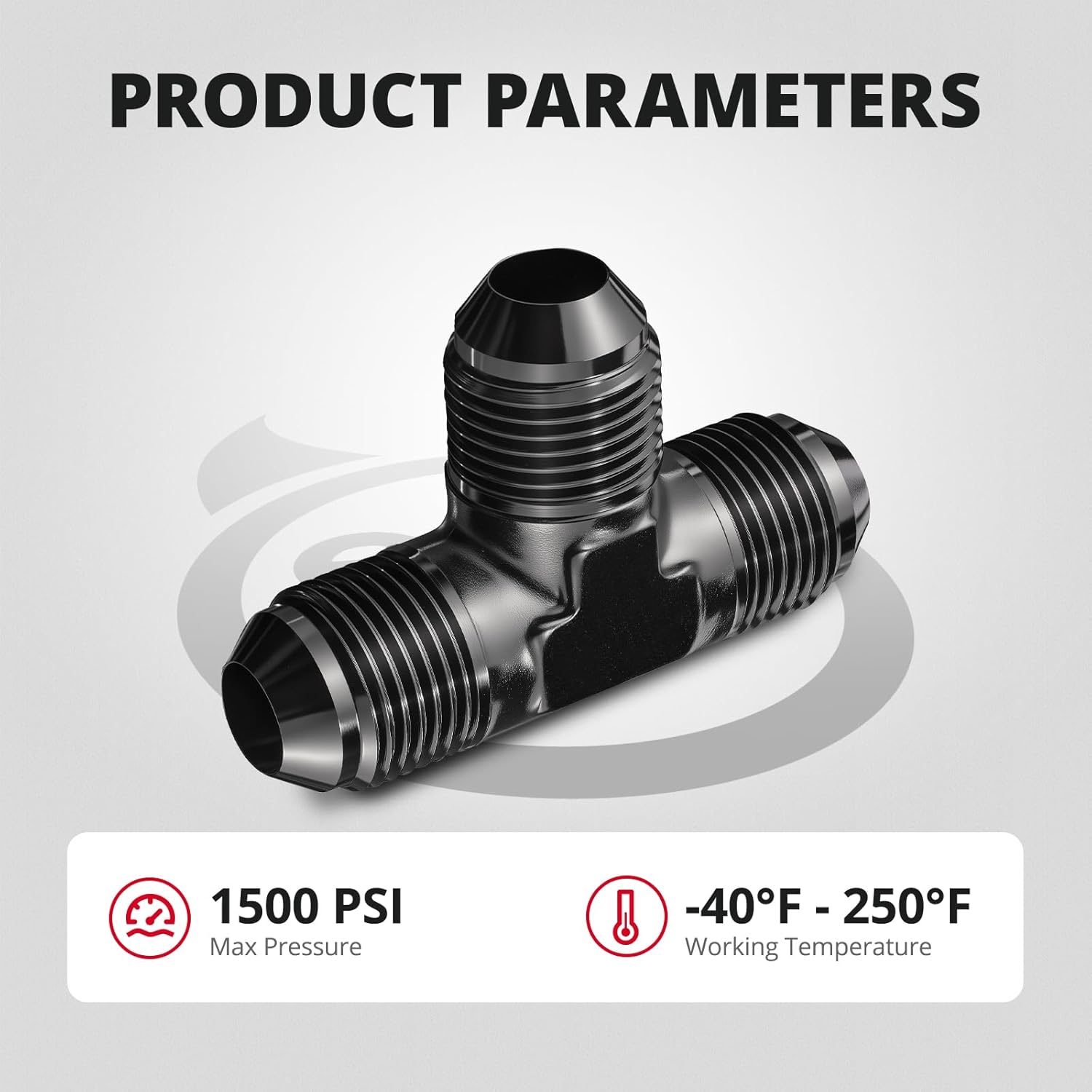 EVIL ENERGY 6/8/10AN Male Flare Tee T Fitting Adapter – Black Aluminum Union 2PCS - EVILENERGY