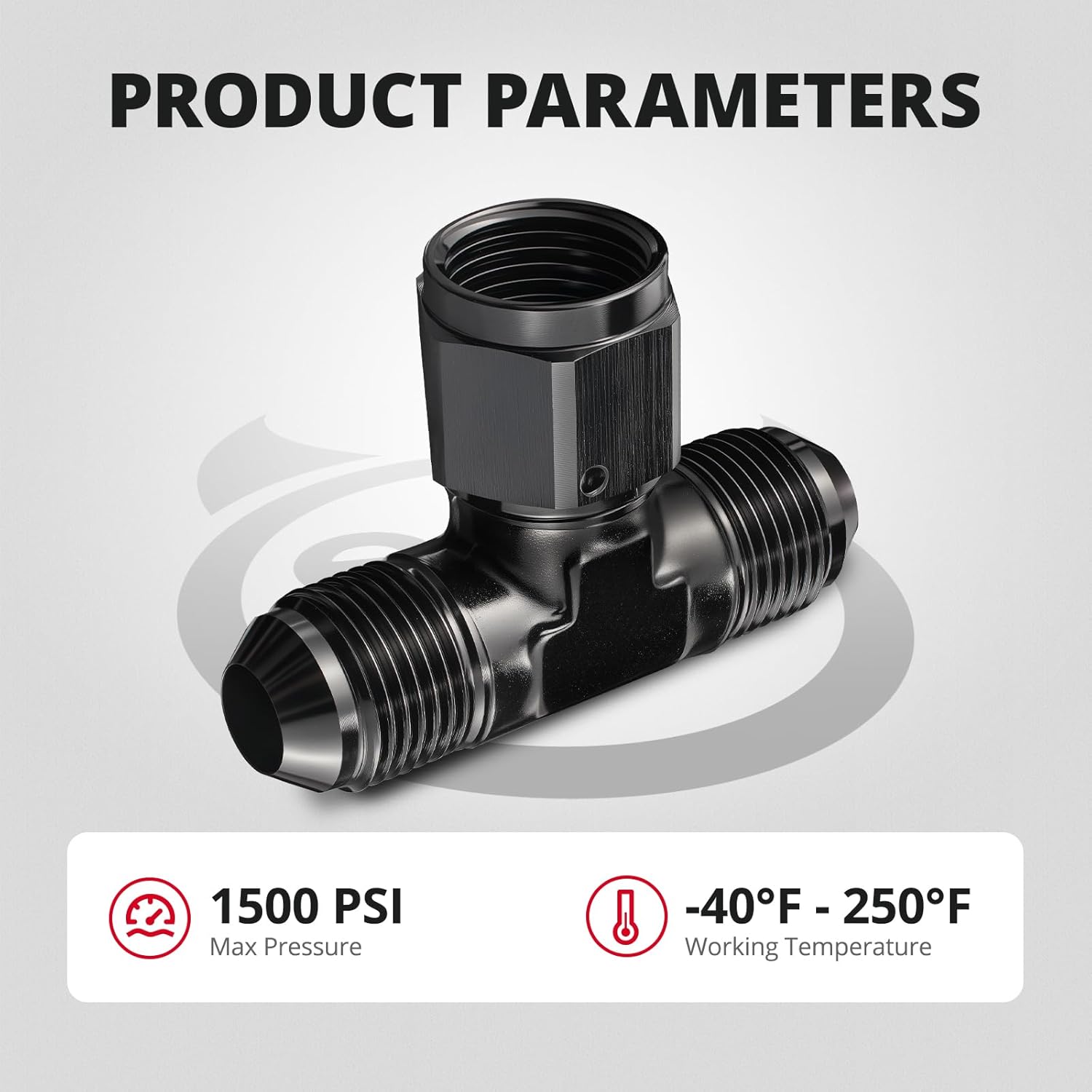 EVIL ENERGY 6/8/10AN Male Tee to AN Female Swivel On Side Adapter – Black Aluminum Fitting 2PCS - EVILENERGY