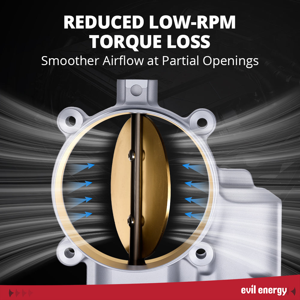 EVIL ENERGY 90mm Electronic Throttle Body - Reduced Low - RPM Torque Loss, Smoother Airflow