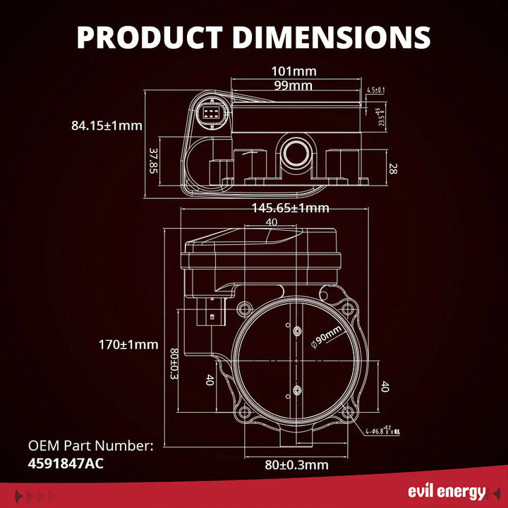 [90mm Electronic Throttle Body - Dodge]