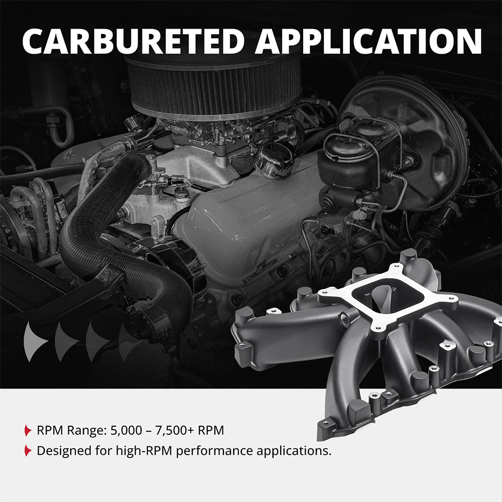 EVIL ENERGY LS Carb Intake Manifold Single Plane 300-131 for GM LS Gen IV LS3/L92/L99/L76 Rectangular Port