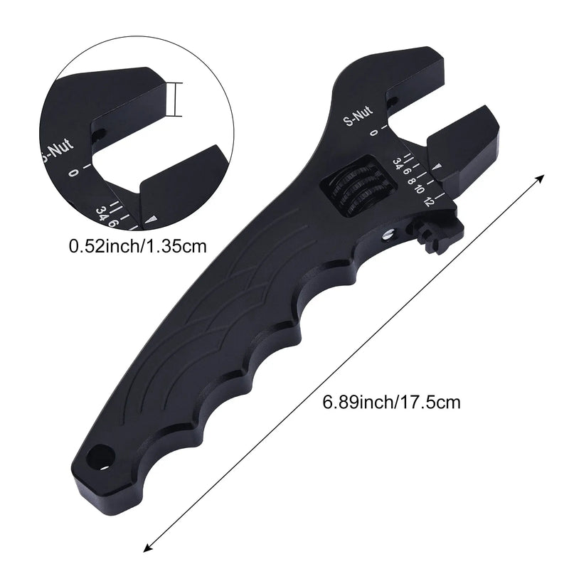 EVIL ENERGY AN 3-12 Wrench Spanner Fitting Tools Lightweight Adjustable Black