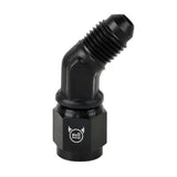 Raccordo 4AN Femmina A Maschio Svasato Orientabile 90° In Alluminio Nero - SOYLIN
