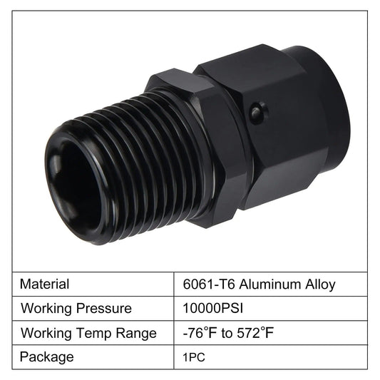 Evilenergy EVIL ENERGY AN Female to NPT Male Swivel Fitting Aluminum