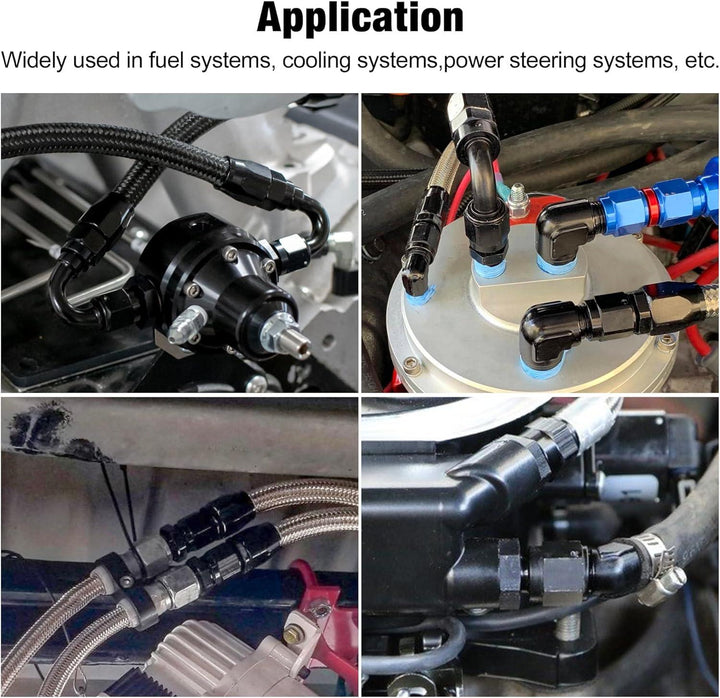 EVIL ENERGY AN Female to NPT Pipe Swivel 90 Degree Fitting Adapter - EVILENERGY
