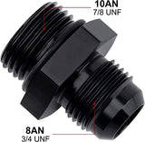 Evilenergy EVIL ENERGY 4/6/8/10/12AN Flare to AN ORB Male Fuel Rail Adapter Fitting Black 2PCS/4PCS