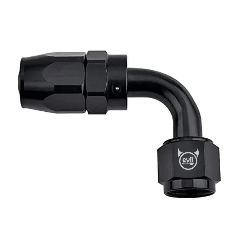 evilenergy EVIL ENERGY AN Hose End Fitting 90 Degree Swivel Aluminum Black (4/6/8/10/12AN)[1PCS]